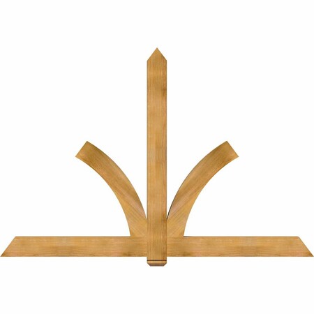 Ekena Millwork Redmond Rough Sawn Timber Gable Bracket, Western Red Cedar, 96"W x 64"H x 4"D x 6"F, 16/12 Pitch GBW096X64X0406RED00RWR